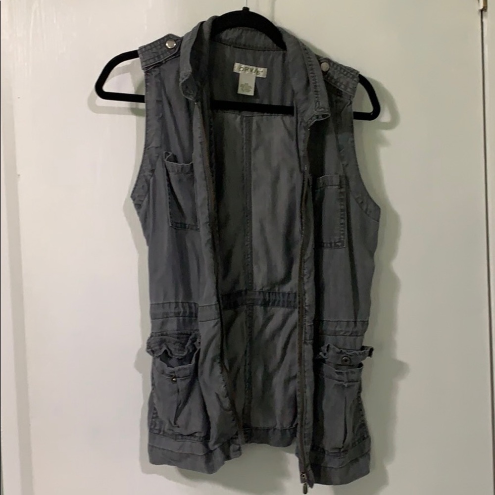 Orvis grey vest
